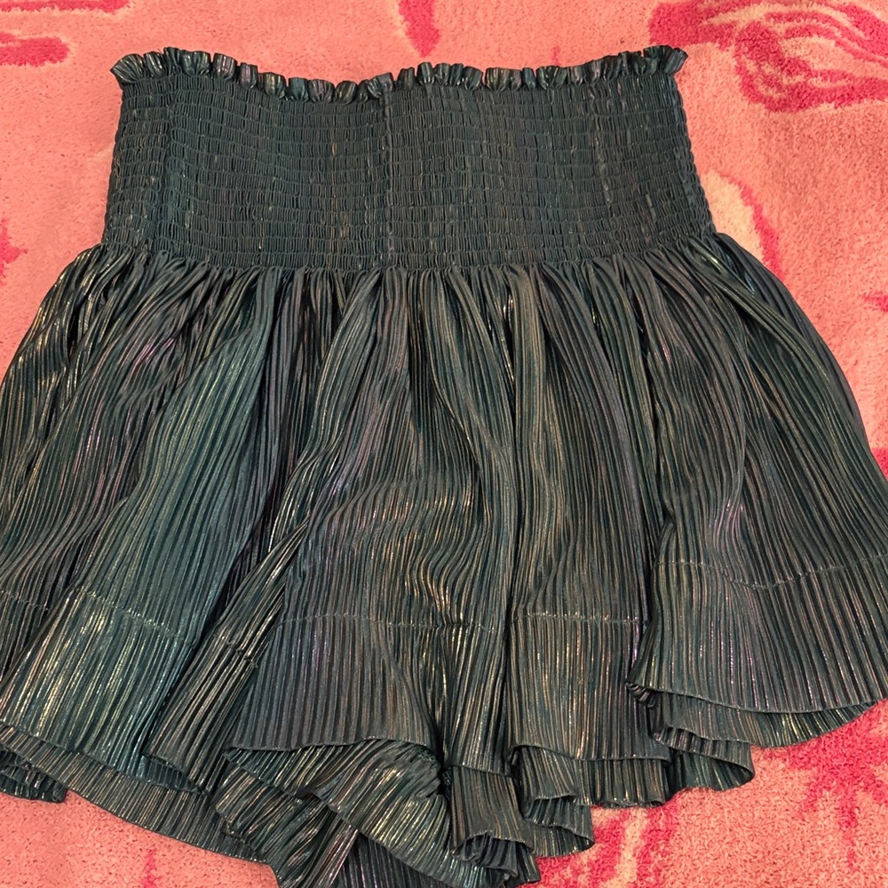 Queen of Sparkles Metallic Green Shorts